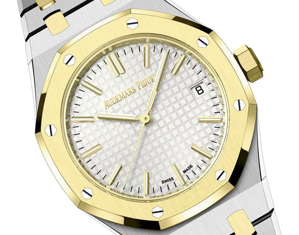 Gold+Silver Audemars Piguet With White Dial