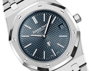 Silver Audemars Piguet With Blue Dial