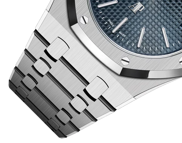 Silver Audemars Piguet With Blue Dial